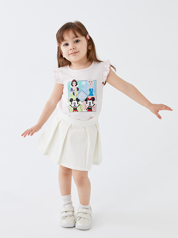 LCW baby Beli Lastikli Kız Bebek Etek