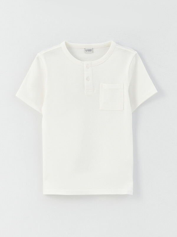 LCW Kids Crew Neck Basic Short Sleeve Cotton Boy T-shirt