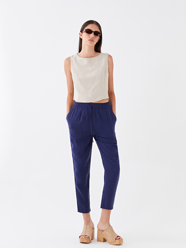 LCW Vision Elastic Waist Carrot Fit Women's Trousers