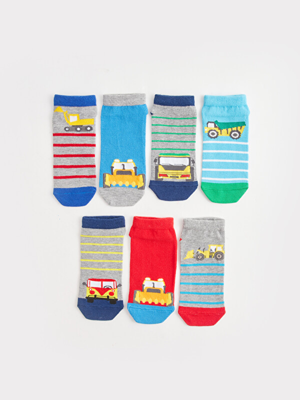 LCW Kids Car Patterned Boys Booties Socks 5 Pack