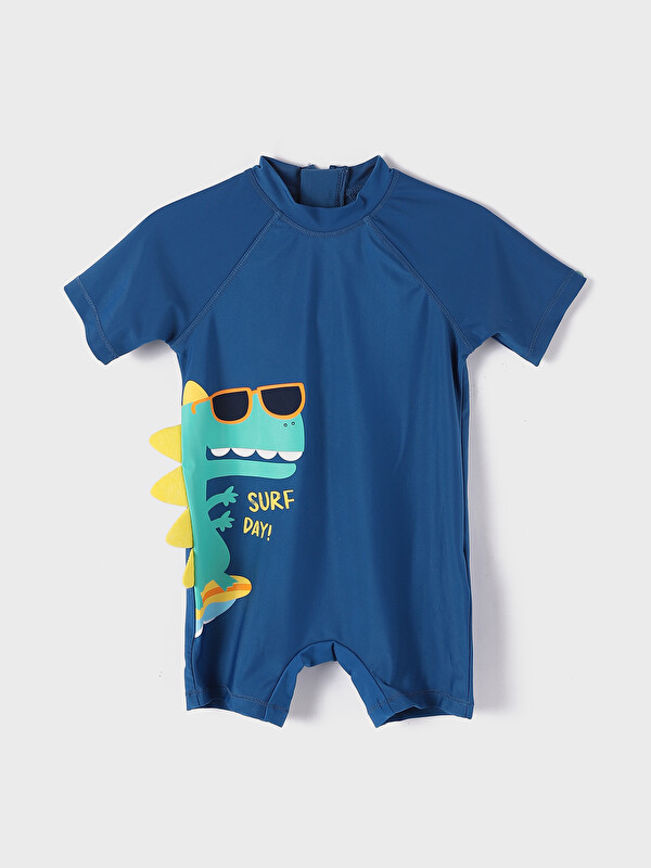 LCW baby Printed Uv Protective Boys' Baby Swimwear From Flexible Fabric