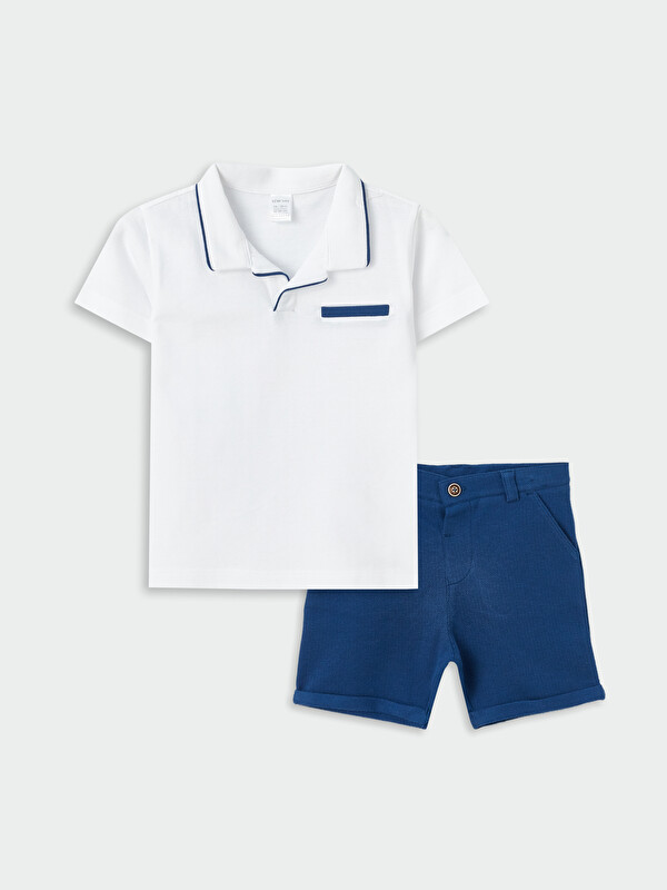 LCW baby Short Sleeve Baby Boy T-Shirt and Shorts Set of 2