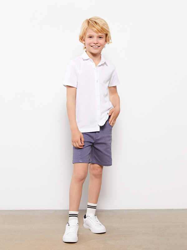 LCW Kids Shorts Garçon Basique en Gabardine