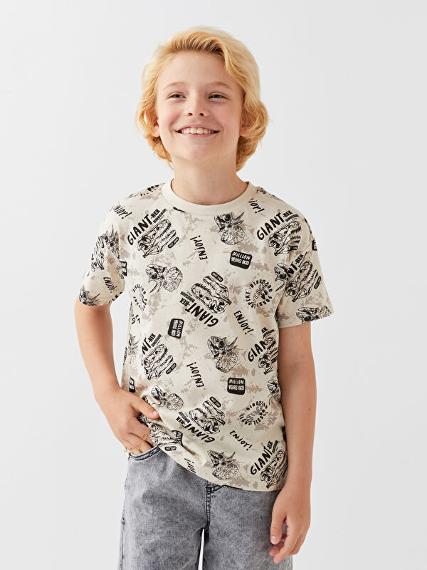 LCW Kids Oversize Crew Neck Boys' T-Shirt -S3JJ19Z4-LQB - LC