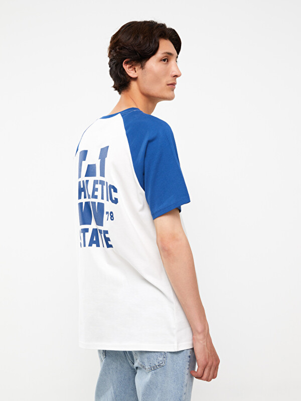 XSIDE Crew Neck Short Sleeve Color Block Jersey Men's T-Shirt