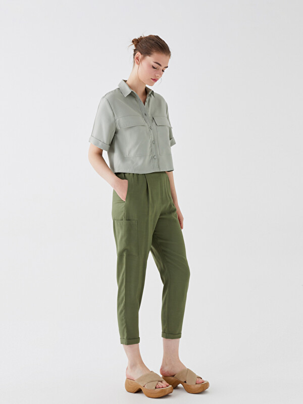 LCW Vision Pantalon Taille Élastiquée Coupe Régulière pour Femmes