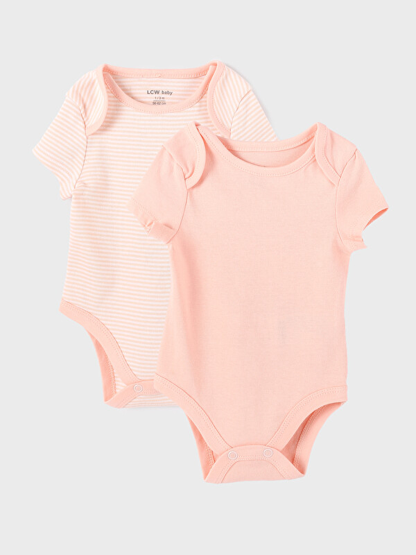 LCW baby Crew Neck Baby Girl Bodysuit 2 Pack