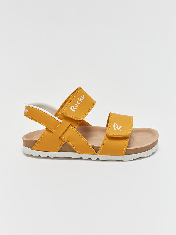 Baskılı Cırt Cırtlı Unisex Sandalet - Görsel 3