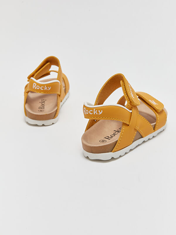 Baskılı Cırt Cırtlı Unisex Sandalet - Görsel 6