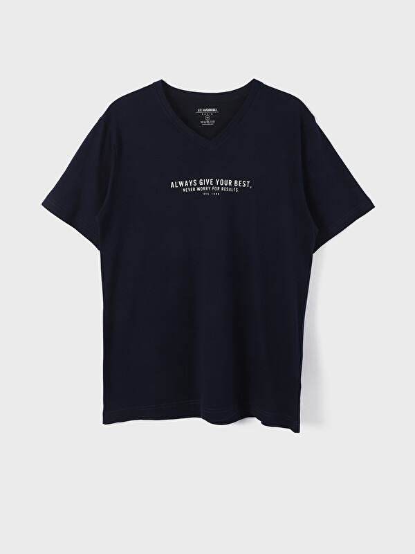 SOUTHBLUE V-Neck Short Sleeve Printed Men's T-Shirt