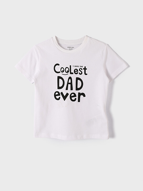 LCW baby Crew Neck Short Sleeve Printed Baby Boys' T-Shirt