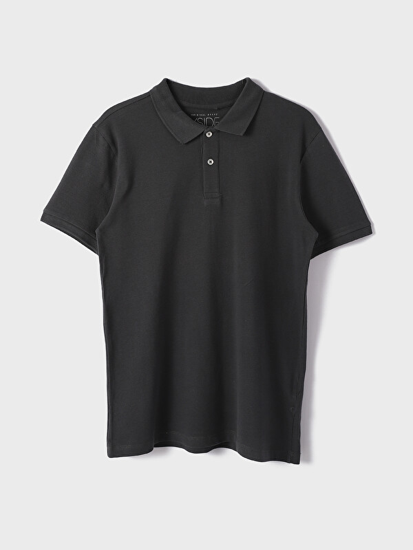 XSIDE Buttoned Polo Neck Short Sleeve Men's T-Shirt