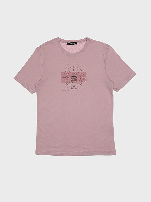 XSIDE Crew Neck Short Sleeve Printed Combed Cotton Men's T-shirt