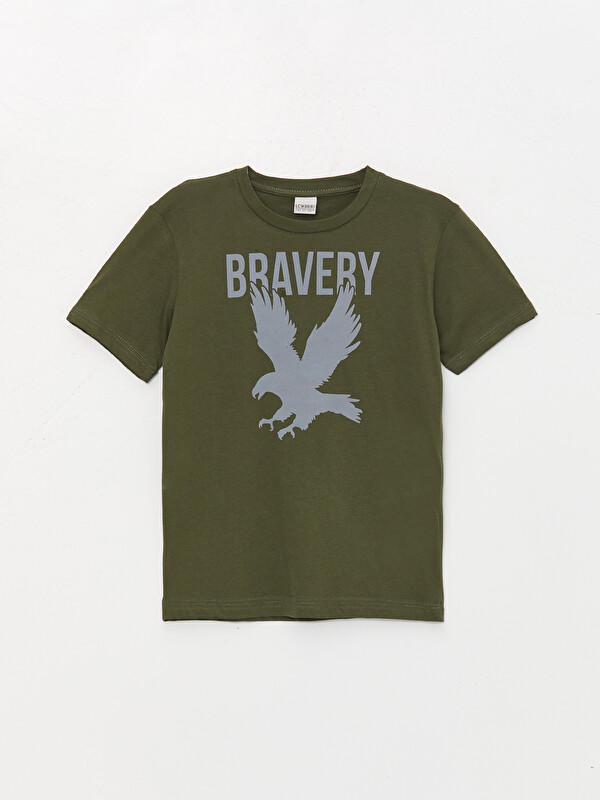 LCW Kids Crew Neck Printed Short Sleeve Boys' T-Shirt