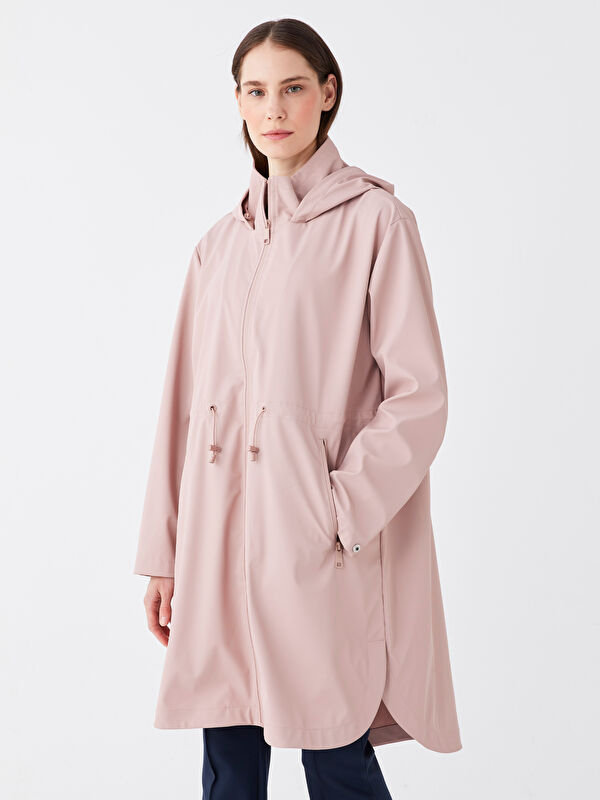 LCWAIKIKI Classic Kadın Kapüşonlu Düz Yağmurluk - W32863Z8-GET | LCW