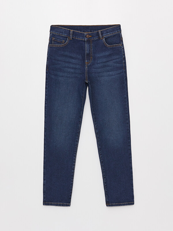 LCW Kids Beli Ayarlanabilir Lastikli Erkek Çocuk Jean Pantolon