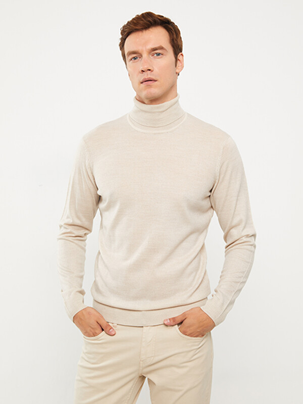 LCW Vision Turtleneck Long Sleeve Men's Knitwear Sweater