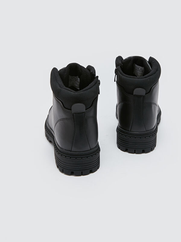 Bağcıklı Deri Görünümlü Erkek Bot - Görsel 4