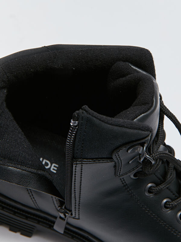 Bağcıklı Deri Görünümlü Erkek Bot - Görsel 6