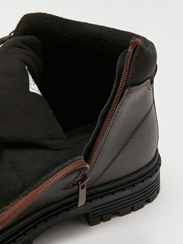 Bağcıklı Deri Görünümlü Erkek Bot - Görsel 8