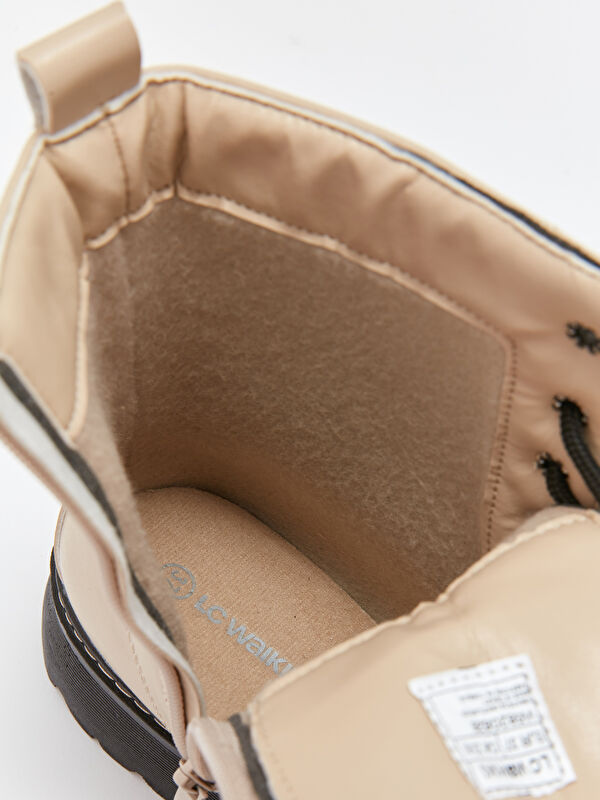 Deri Görünümlü Topuklu Kadın Bot - Görsel 8