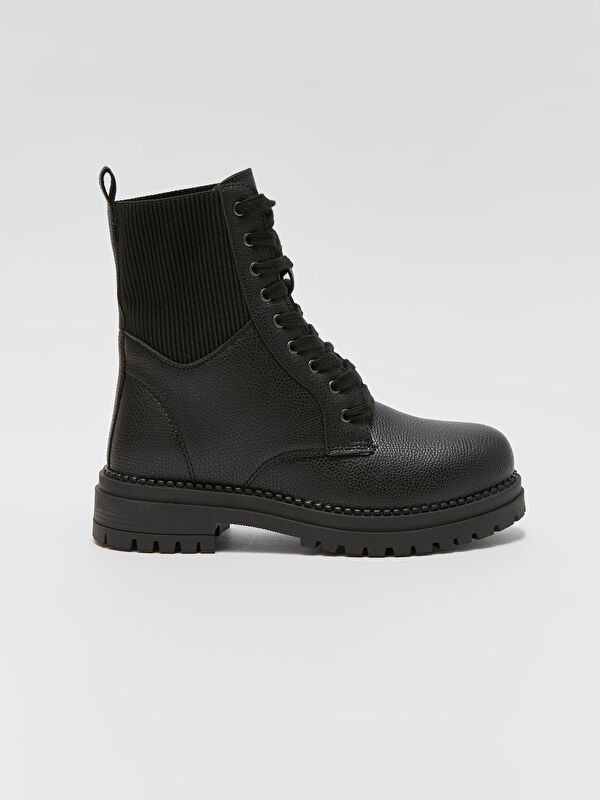 Deri Görünümlü Bağcıklı Kadın Bot - Görsel 3