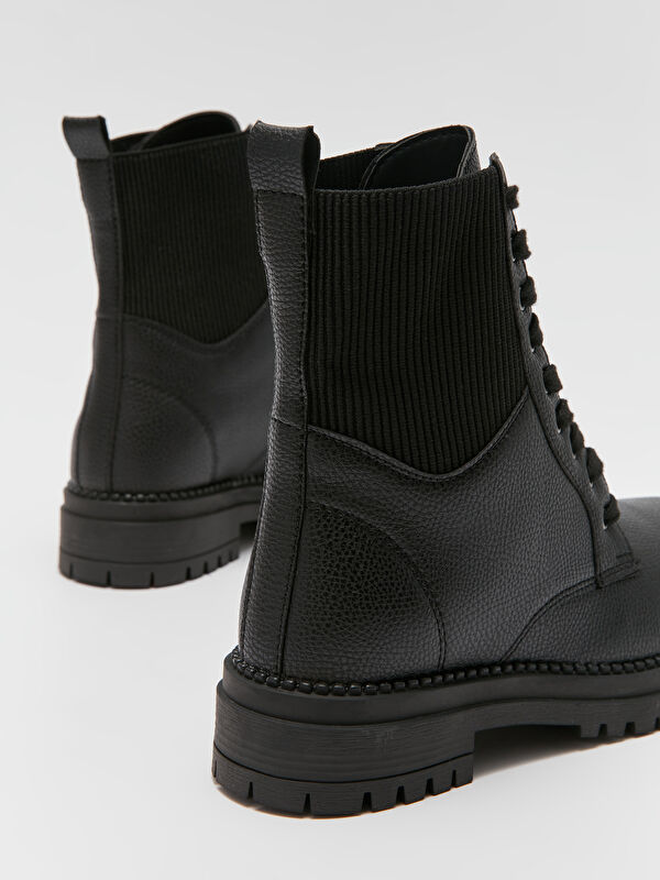 Deri Görünümlü Bağcıklı Kadın Bot - Görsel 6