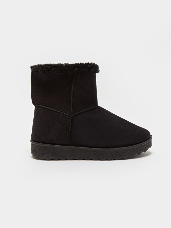 Kalın Tabanlı Pelüş Detaylı Kadın Bot - Görsel 3