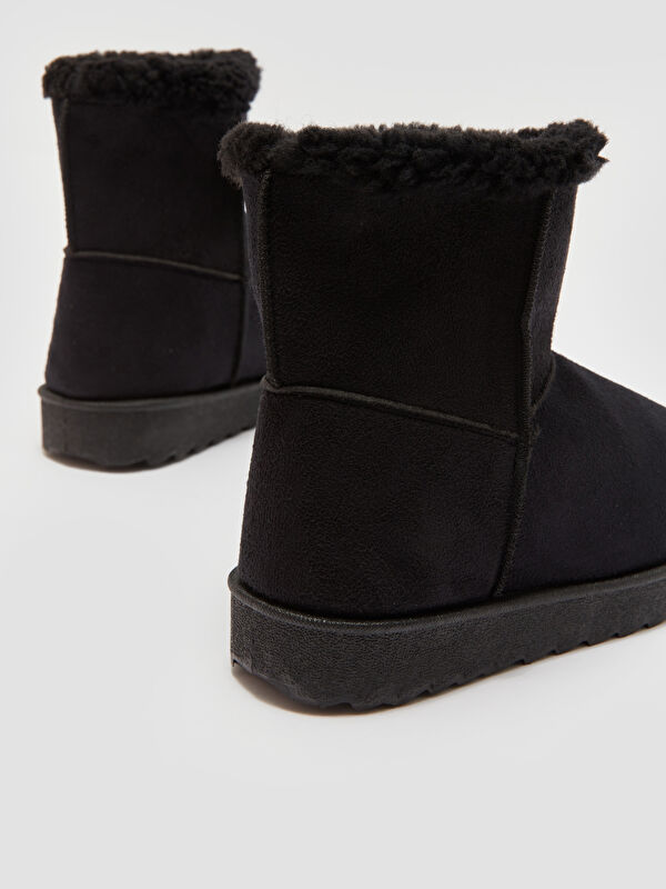 Kalın Tabanlı Pelüş Detaylı Kadın Bot - Görsel 6