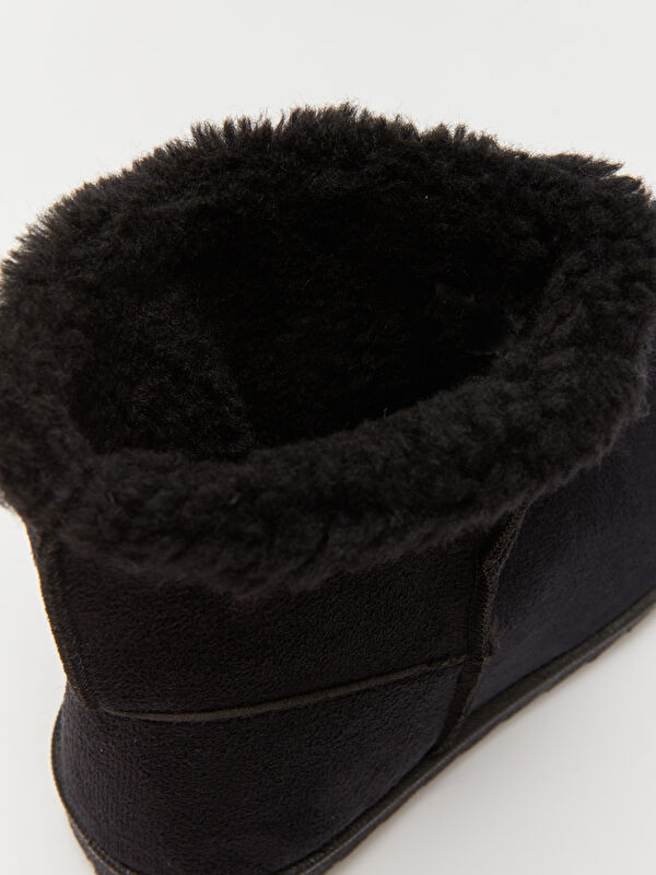 Kalın Tabanlı Pelüş Detaylı Kadın Bot - Görsel 7