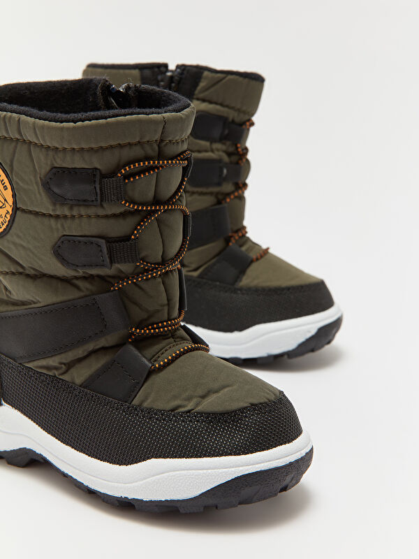 Bağcık ve Fermuarlı Erkek Bebek Kar Botu - Görsel 4