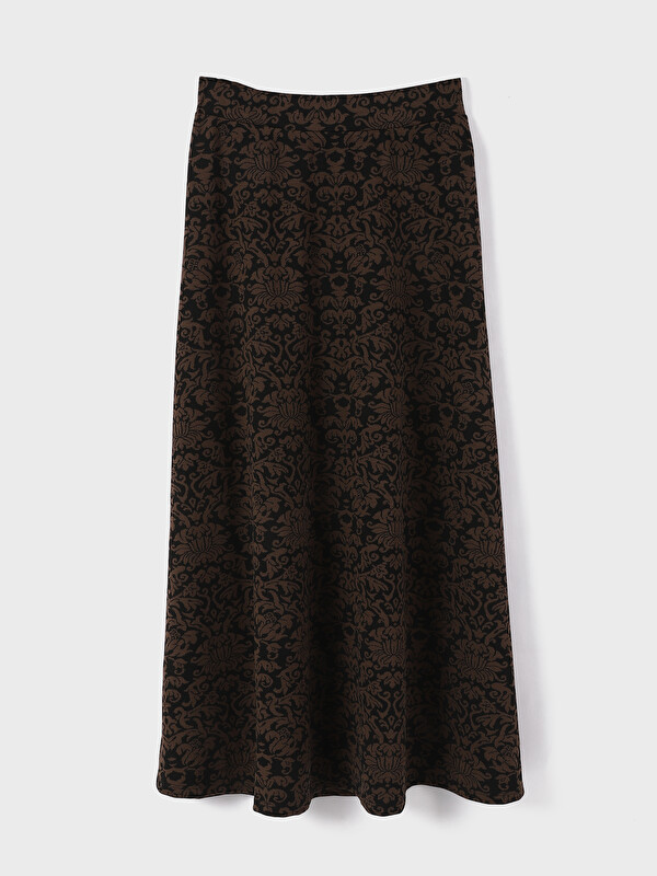 LCW Grace Elasticated Waist Loose Fit Patterned Women's Skirt