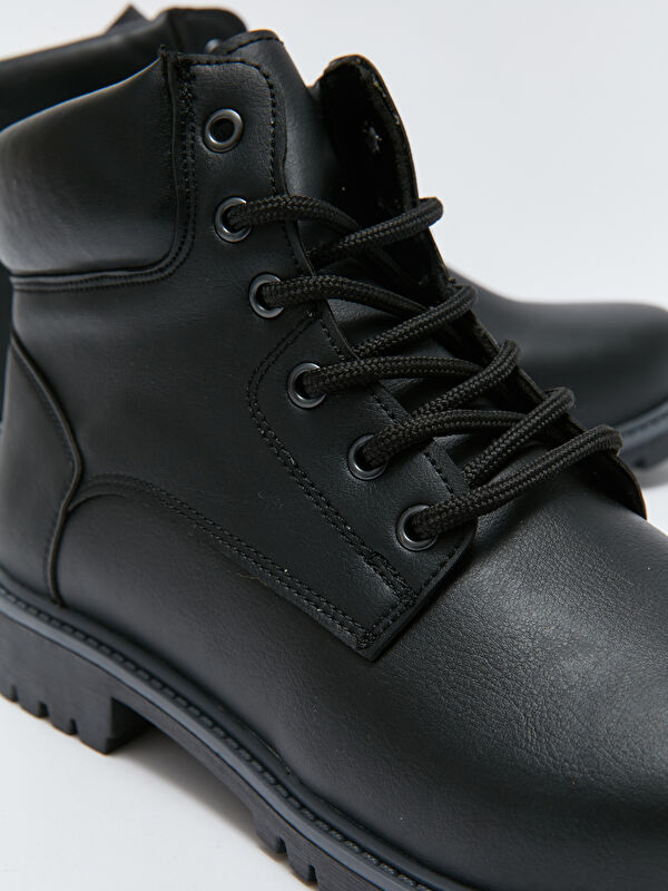 Bağcıklı Deri Görünümlü Erkek Bot - Görsel 7