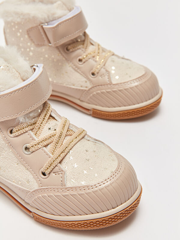 Bağcık ve Cırt Cırtlı Bilek Boy Kız Bebek Spor Ayakkabı - Görsel 4