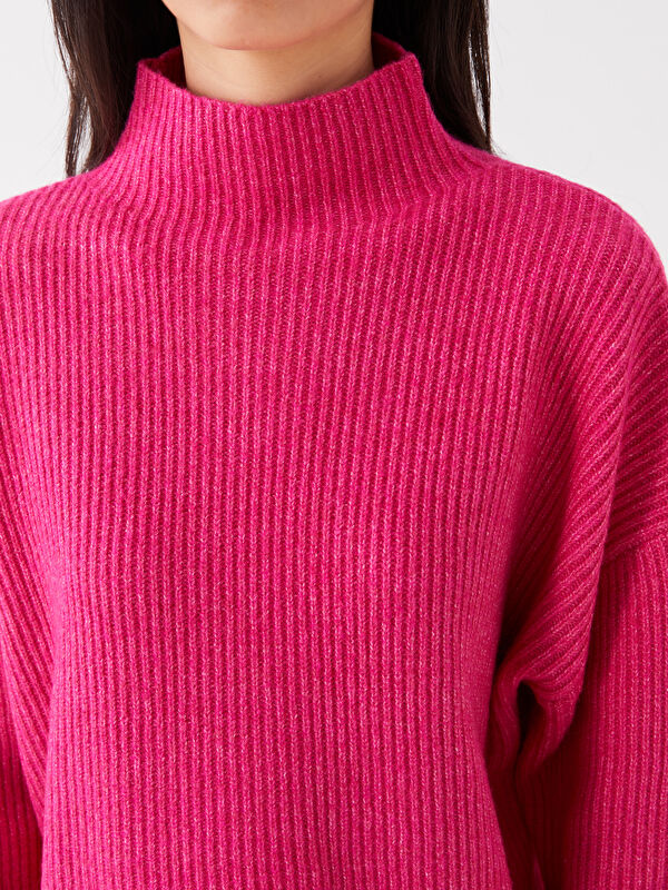 ニット セーター A'GEM/9 × .kom「ROCCI ROCCI/ロッシロッシ」RCC Oblique Line Crop Knit Half Rochie din georgette alba midi in clos brodata digital pe