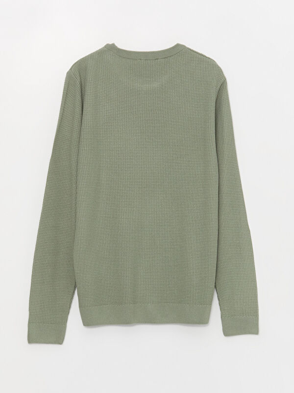 XSIDE Crew Neck Long Sleeve Men's Tricot Sweater -W3DD34Z8-J1Q