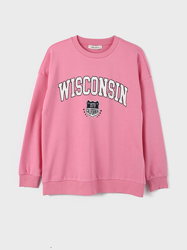 LCW Vision Crew Neck Printed Long Sleeve Women's Sweatshirt