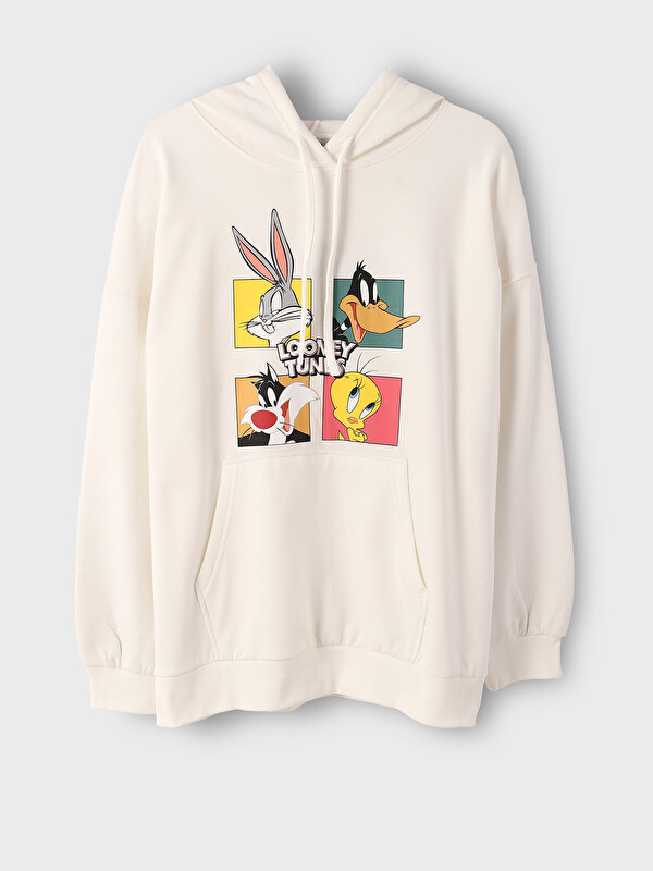 LCW Vision Hoodie Tom and Jerry Printed Long Sleeve Women's Sweatshirt