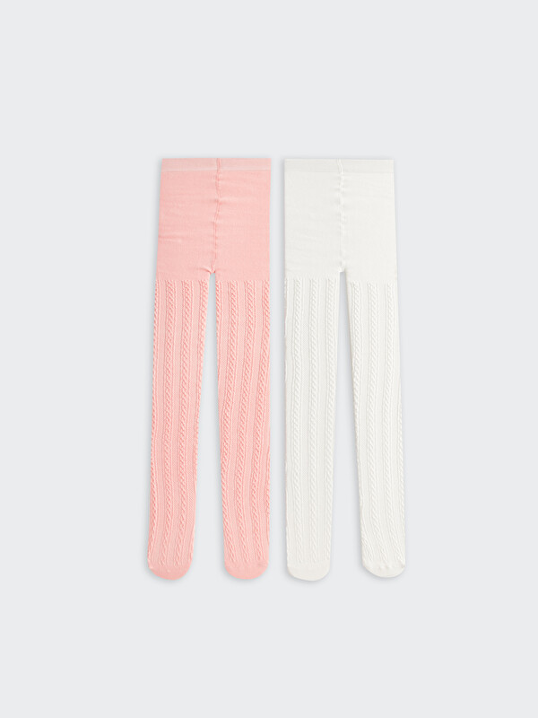LCW Kids Self-Patterned Girl Pantyhose 2-Pack
