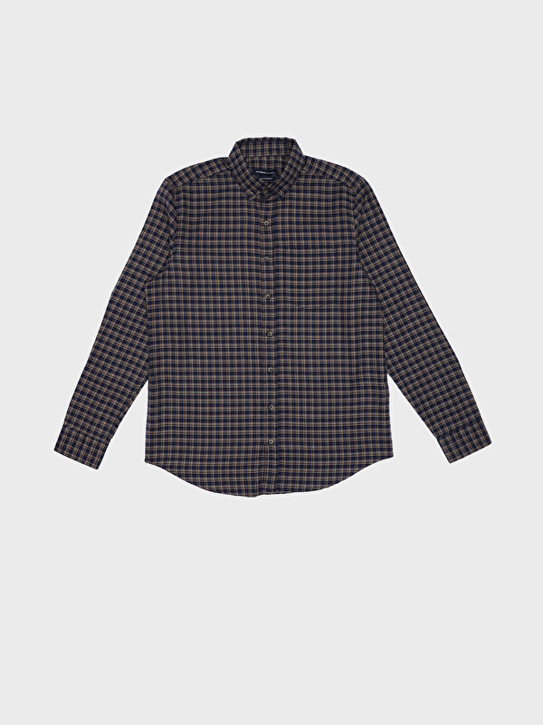 LCWAIKIKI Classic Regular Fit Long Sleeve Plaid Men's Shirt