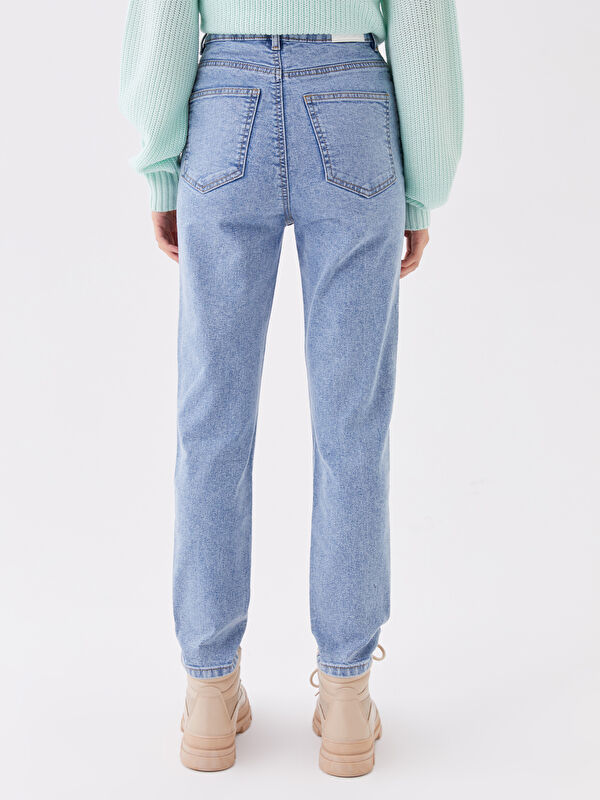 XSIDE High Waist Slim Mom Women's Jeans -W3G026Z8-S54 - LC