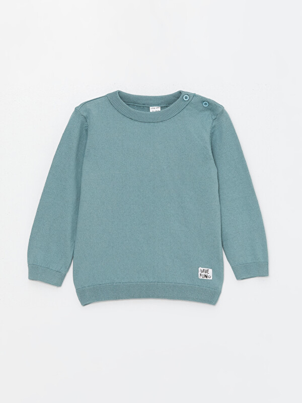LCW baby Crew Neck Long Sleeve Baby Boys' Sweater