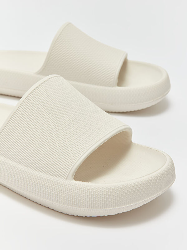 Kendinden Desenli Tek Bantlı Erkek Terlik - Görsel 4