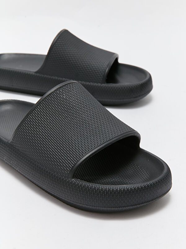 Kendinden Desenli Tek Bantlı Erkek Terlik - Görsel 4