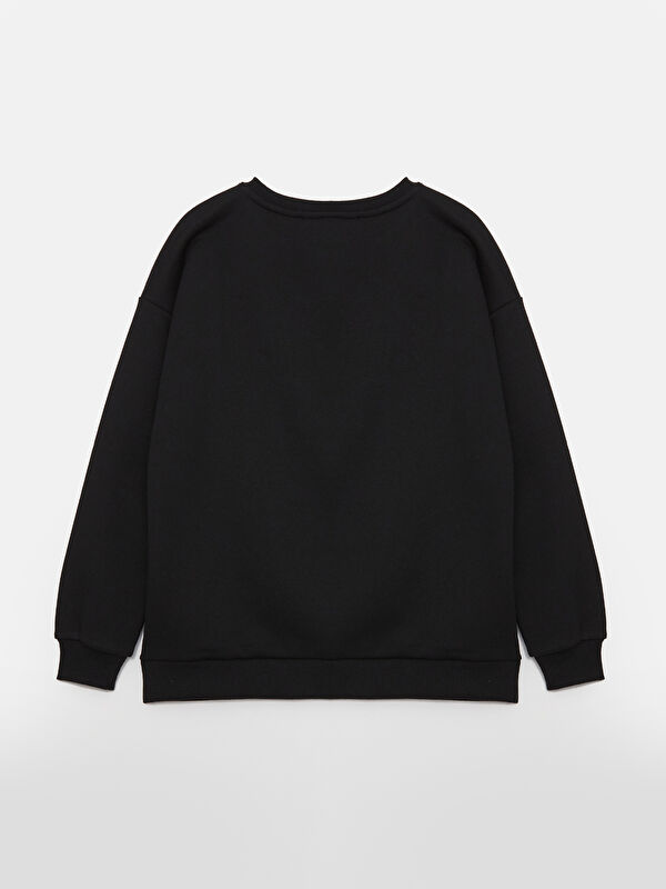 LCWAIKIKI Basic Crew Neck Printed Long Sleeve Oversize