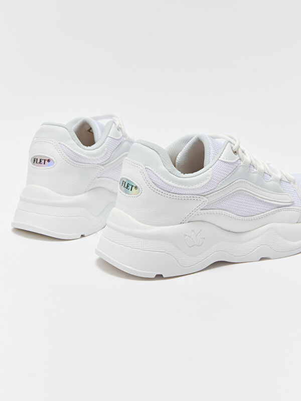 File Detaylı Bağcıklı Kadın Aktif Spor Ayakkabı - Görsel 6