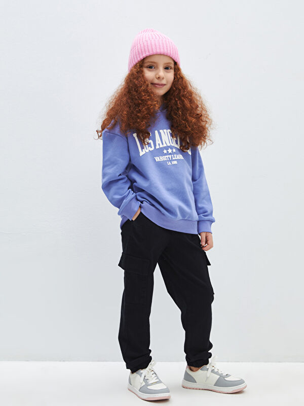 LCW Kids Basic Elastic Waist Girl Cargo Pants