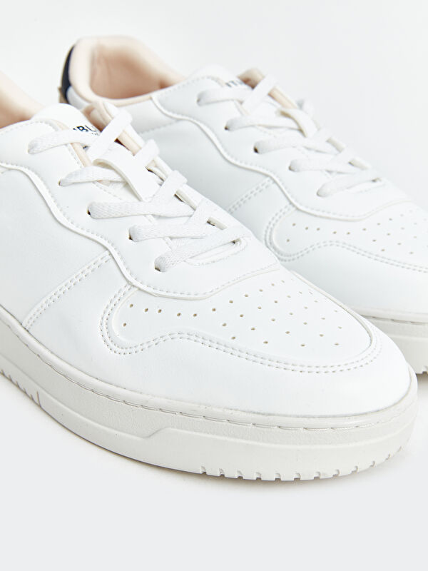 Bağcıklı Deri Görünümlü Erkek Spor Ayakkabı - Görsel 4