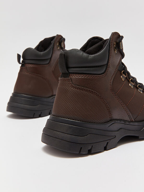 Bağcıklı Kalın Taban Erkek Trekking Bot - Görsel 6