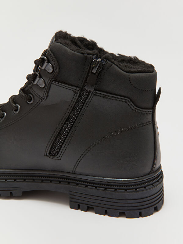 Bağcıklı Deri Görünümlü Erkek Bot - Görsel 6